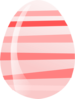 Pink Striped Easter Egg Clip Art
